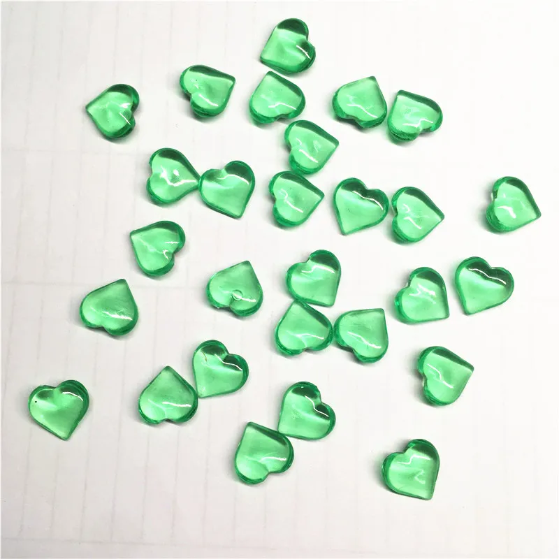 500 шт. 10*4 мм в форме сердца акриловый хрустальный камень мяч игровые части для