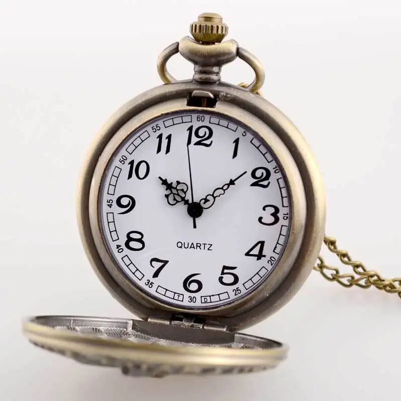 IBEINA антикварные бронзовые механические винтажные карманные часы ретро