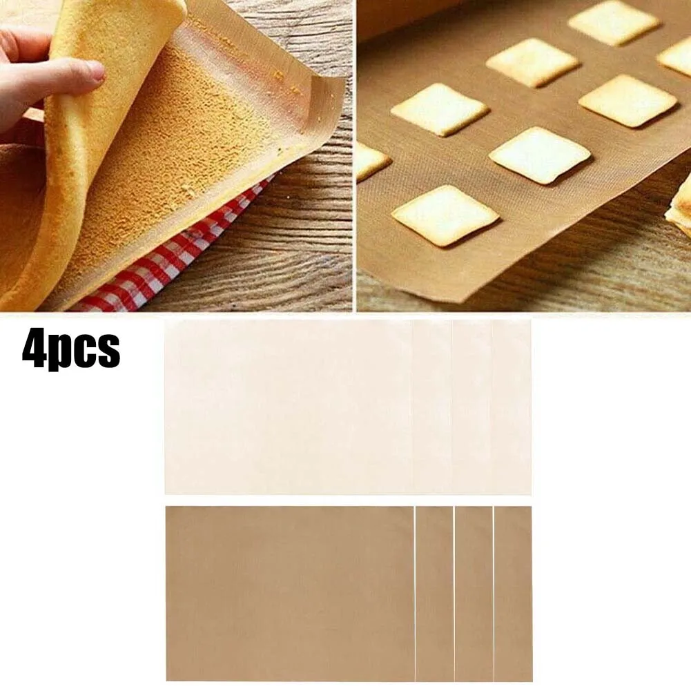 4* Grill Mats Baking Mat Sheet Resuable Resistant Oven Liner Oil-proof Paper Kitchen BBQ Tools 40x30cm |