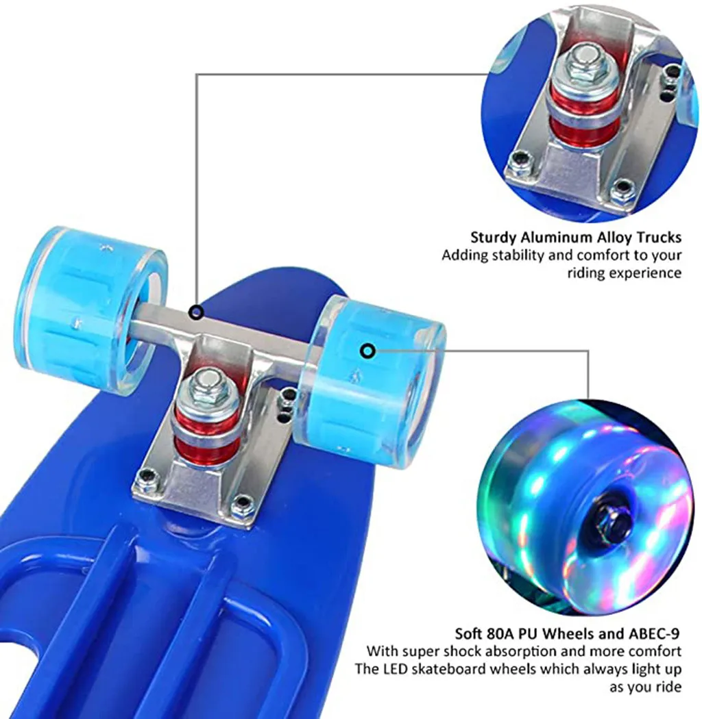 22-дюймовый скейтборд Круизная доска Penny Board 22 &quotX 6&quot ретро Лонгборд графика