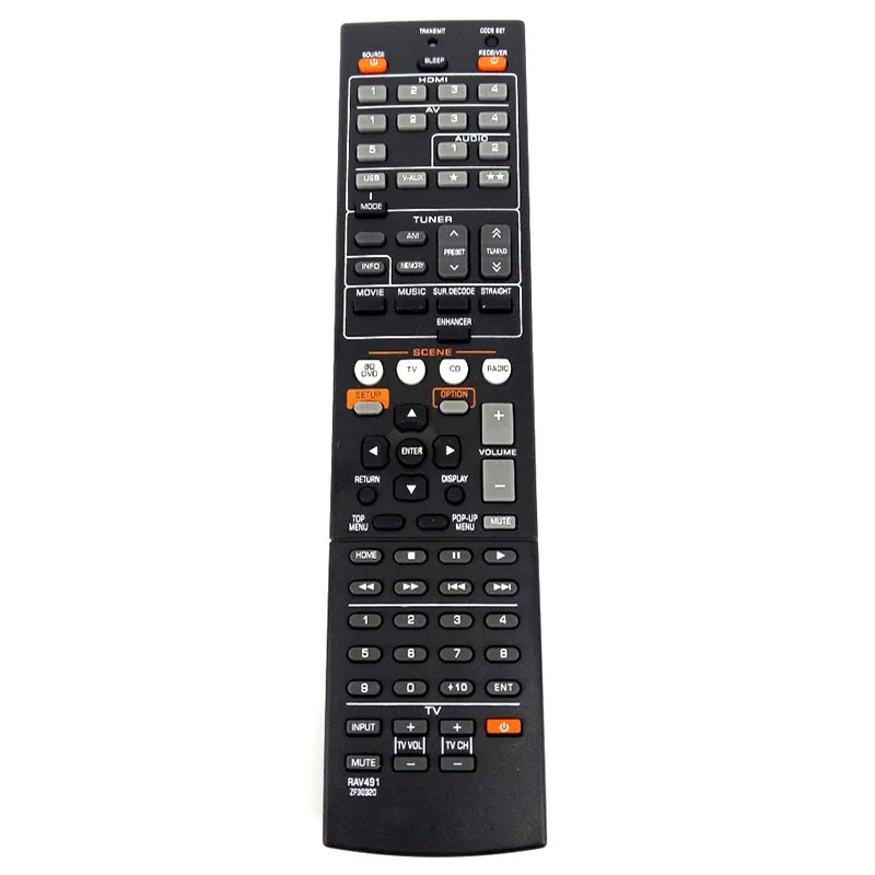 

10 PCS Replacement RAV491 ZF30320 Remote Control For YAMAHA HTR-4066 RX-V475 AV Receiver Radio TV REPLACE RAV375 RX-V375 RAV494