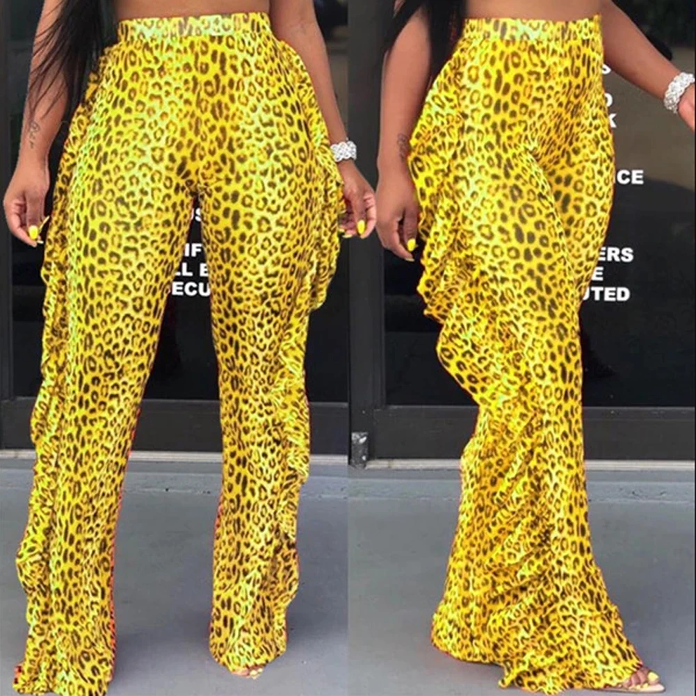 Женские леопардовые брюки шаровары 3 цвета|Брюки| |