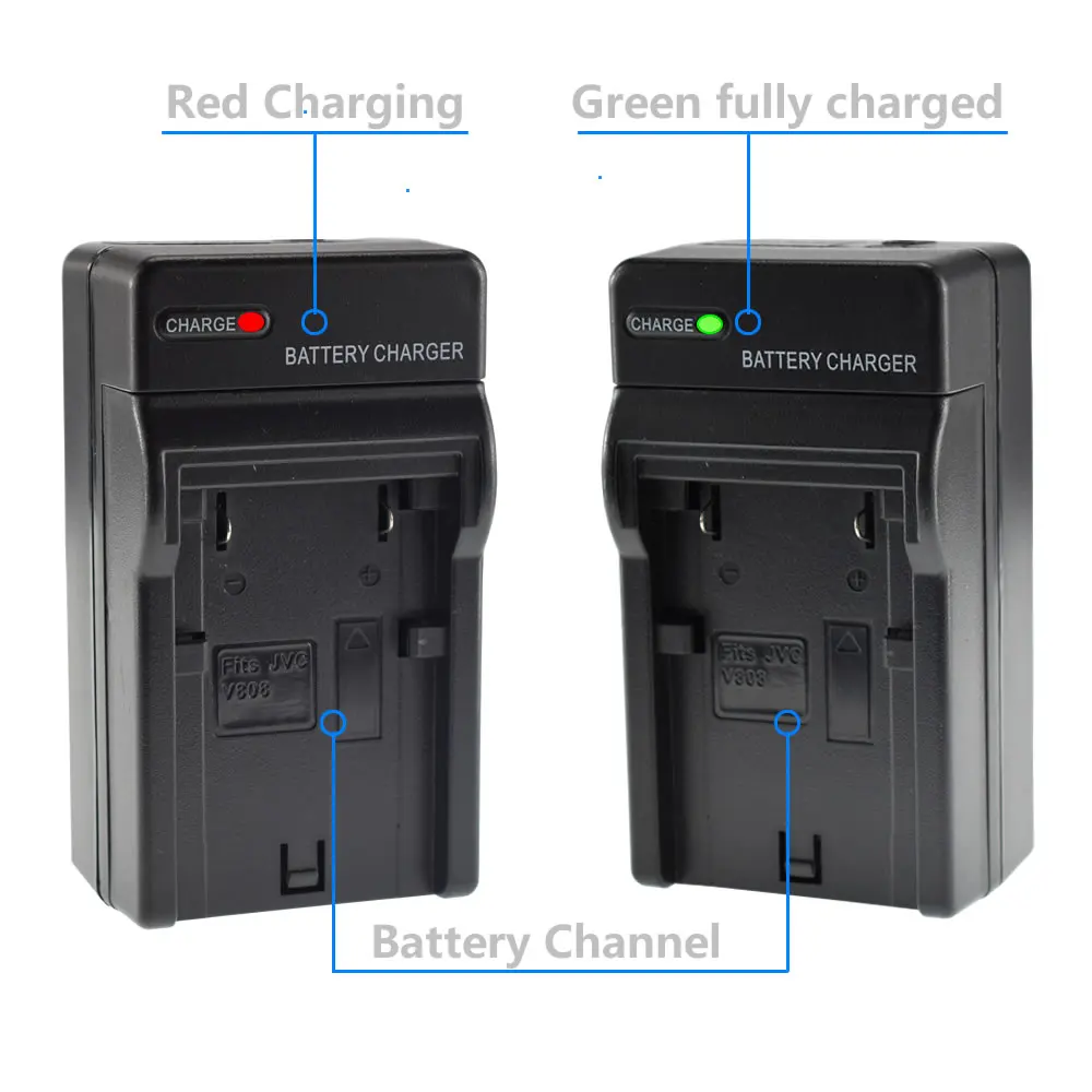 BN-VF808 батарея + AC &amp Автомобильное зарядное устройство для JVC Everio GZ-MG230 MG155 HD300BU HD320BU