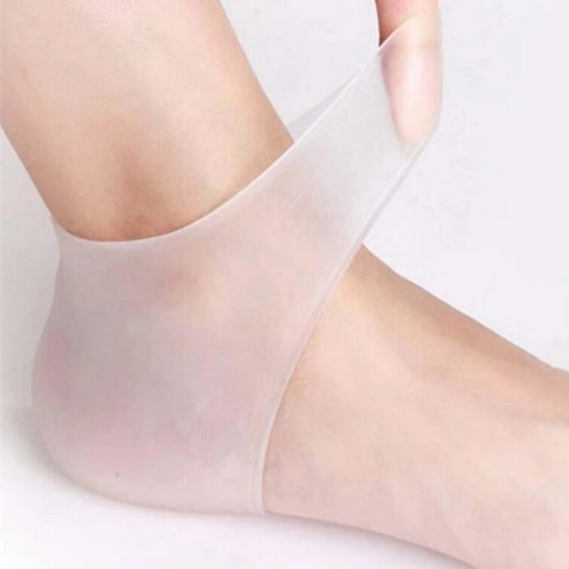 

Soft Silicone Foot Skin Care Protector Heel Socks Prevent Dry Skin Against Peeling Washable Moisturizing Gel Foot Protector