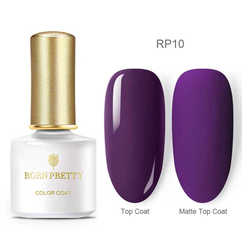RP10 BORN PRETTY Plum Цветной Гель-лак для ногтей 6 мл замачиваемый Гель-лак для Ногтей Стойкий УФ-гель матовый эффект нужно матовое верхнее покрытие - Цвет: RP10