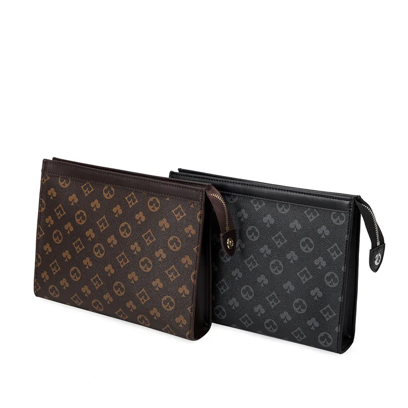 

Women and Men's Clutch Bag Business Large Capacity Handbag Casual Lattice Old Flower Envelope Bag Ladies Clutch Bag