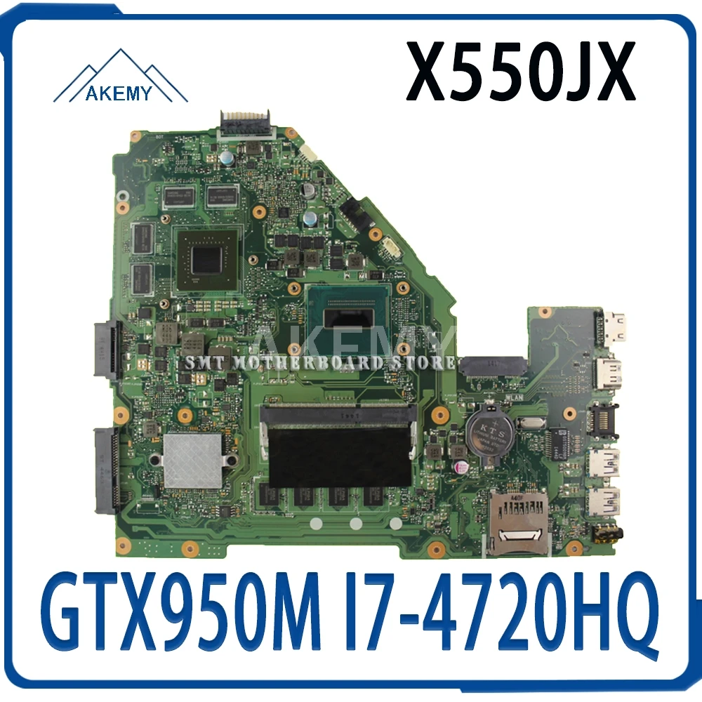 

GTX950M-2GB I7-4720HQ 4GB-RAM X550JX материнская плата для ноутбука For Asus X550JX X550JF X550JD X550JK X550J X550 тест оригинальный mainboar