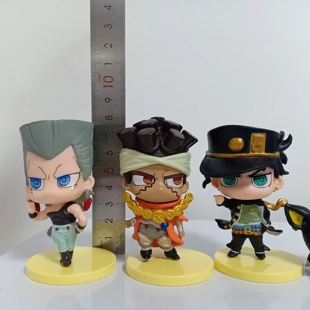 New 7pcs/Set Generation 2th Jojo Bizarre Adventure Diamond Kujo Jotaro Higashikata Josuke Rohan Action Figure PVC Model Toys | Игрушки и