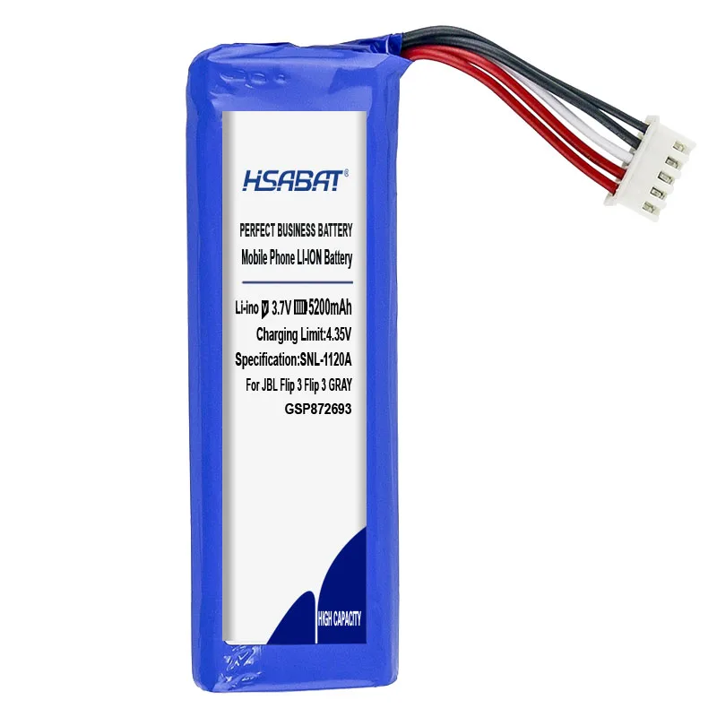 Аккумулятор HSABAT 5200mAh для JBL Flip 3 Flip 3 GSP872693