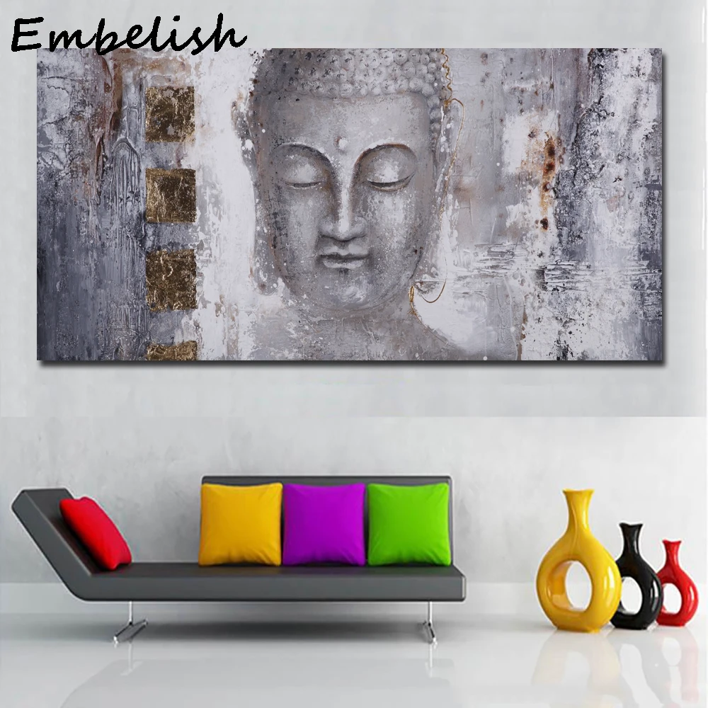 

1 Pieces Hot Selling Buddha Statue Wall Art Pictures For Living Room Modern Home Decor Canvas Paintings Bedroom Artworks Posters