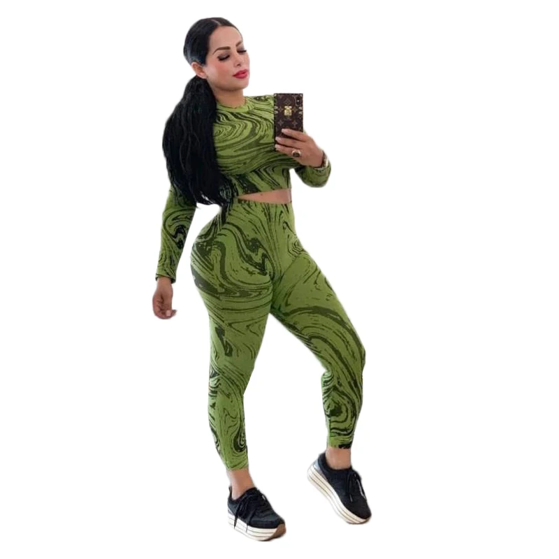 Женский зимний комплект из двух предметов укороченный топ с длинным рукавом и