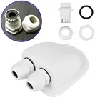 Водонепроницаемая распределительная коробка ABS с двойным кабельным входом для домов на колесах, солнечных панелей, автодомов, фургонов, фургонов, лодок