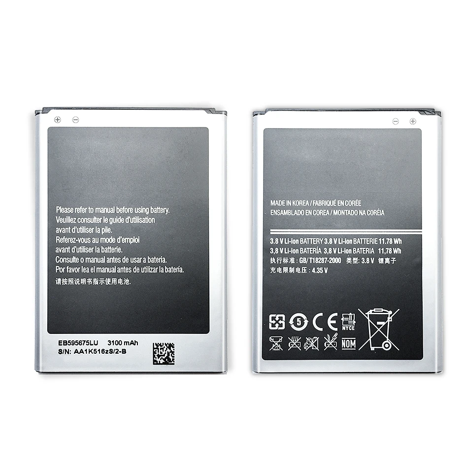 

For Samsung Galaxy Note 2 N7100 N7102 N719 N7105 N7108D NOTE 2 3100mAh Mobile Phone Replacement Battery EB595675LU