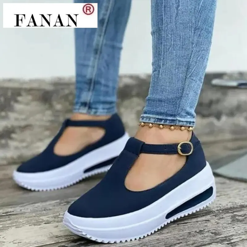 

Women's Sandals Casual Wedge Shoes Woman Buckle Strap Straw Thick Bottom Flats Platform Sandals Flock Female Shoes Summer 2021