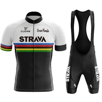 strava cycling jersey set classic mtb cycling bib shorts kit reflective custom bike clothes bicycle clothing maillot ciclismo