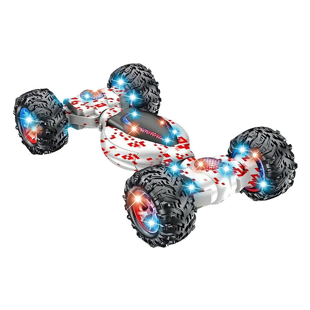 red Новейший контроль жестов двусторонний Трюк Электрический автомобиль игрушка вращение для детей Рождественский подарок на день рождения - Цвет: red