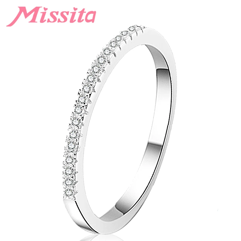 MISSITA 100% 2019 новые модные трендовые однорядные кольца с кристаллами для женщин и