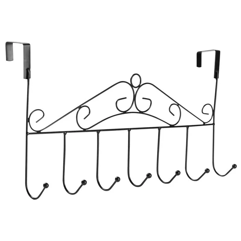 

Door Hanger With Thick Metal Material Iron Paint Strong Bearing No Deformed Seven Hooks For Hat Clother Bag Storage Holder