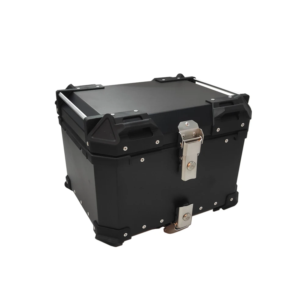للبيع الأمتعة خوذة قفل حقيبة ملحقات الألومنيوم 45L 55L العالمي للدراجات النارية الخلفية صندوق الأدوات جذع صندوق أدوات تخزين مقاوم للماء