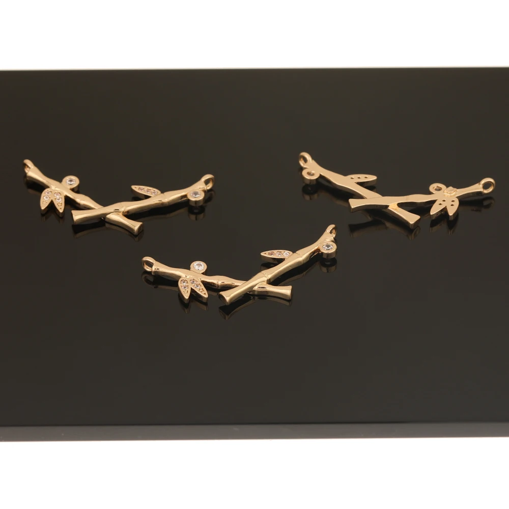 

Cordial Design 50Pcs 14*31MM Jewelry Findings & Components/CZ Pendant/Bamboo Shape/DIY Necklace Accessories/Hand Made/Charms