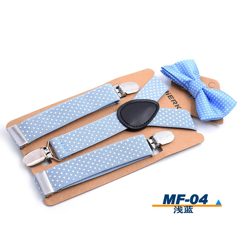 

Braces Elastic Boys Suspender Bowties Set For Children Wedding Bowties Suspenders Baby Kids Polka Dots Bow Ties braces kids