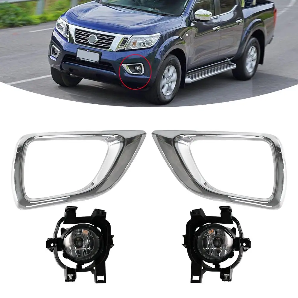 Magic ColorM 2PCS Car Spot Front Bumper Light Fog Lamp Chrome For Nissan Navara 2014-2016 NP300 D23 2015 2WD 4WD |