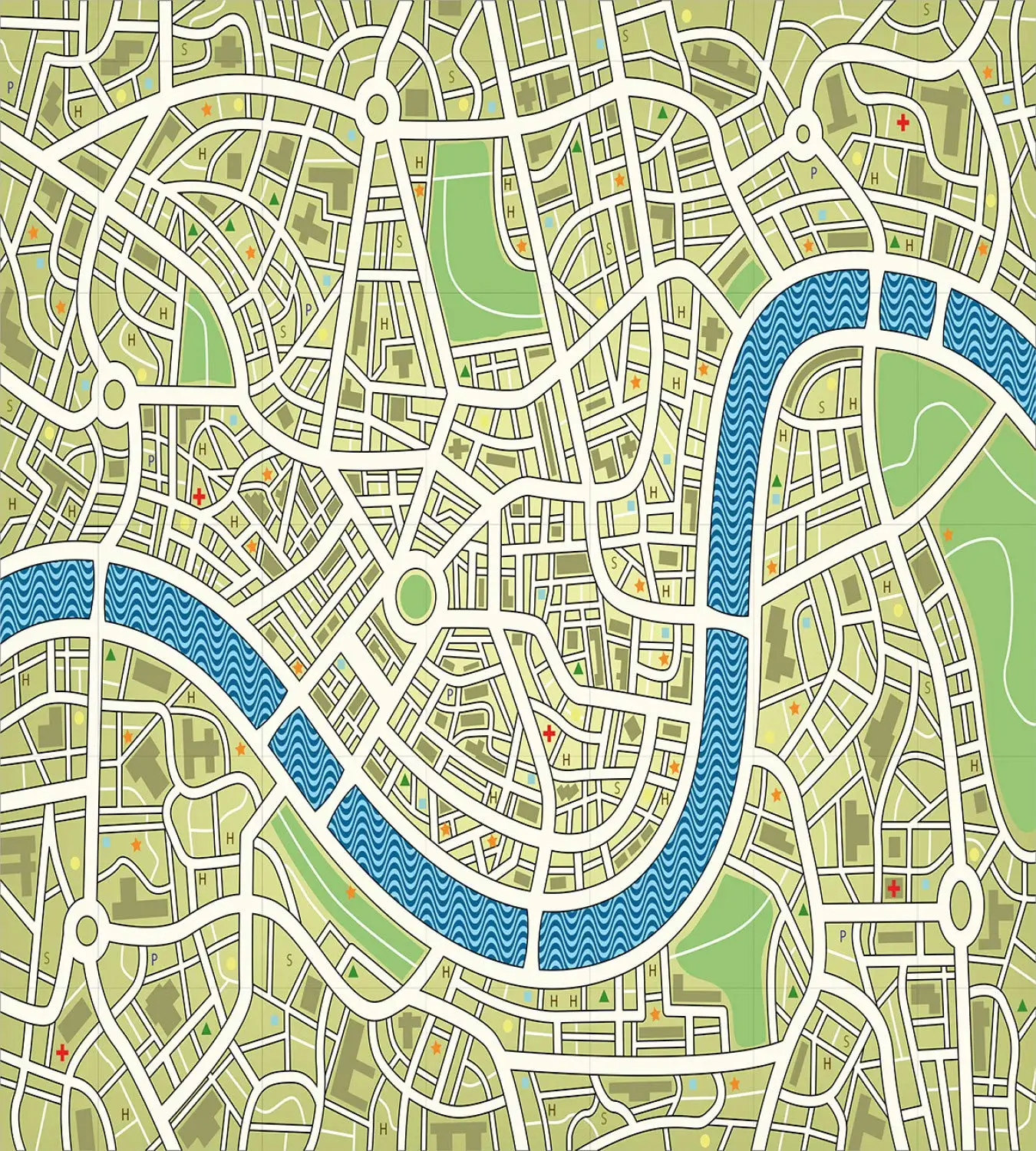 Карта пододеяльник набор уличная карта без фамилии Metropolis капитал города