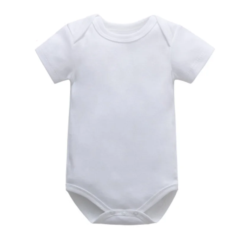 

0-24 Month Hot Sale Infant Simple Design O-Neck Blank Clothes Wholesale Baby Onesie Romper Newborns Cotton Clothing