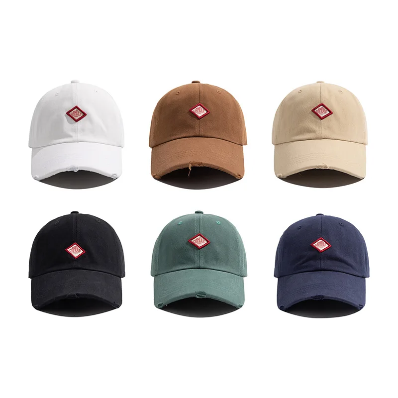 

Dad Hat Cotton Hole Buckle Baseball Cap Solid Color Hats for Women Men Outdoor Visor Cap Casual Snapback Baseball Hat