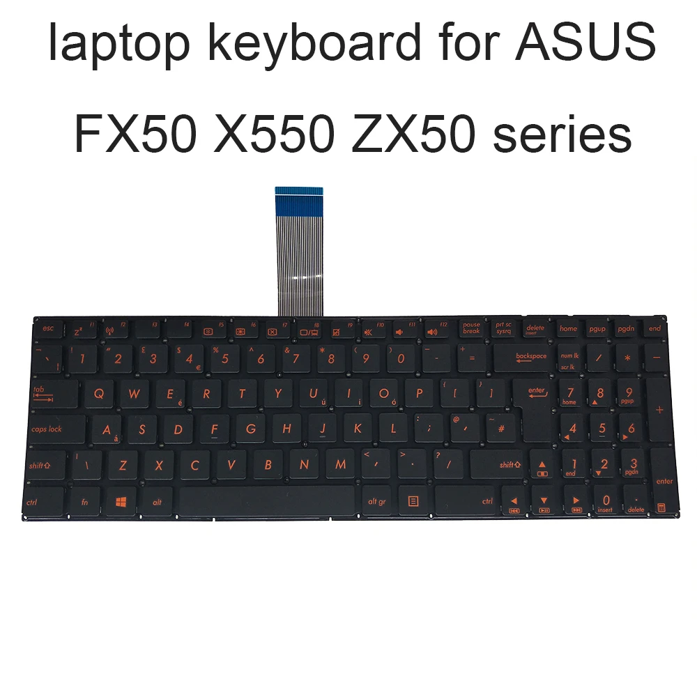 

Горячая Великобритании ГБ клавиатура Замена клавиатуры для ASUS FX50 FX550 ZX50 X550 CA Великобритания красные клавиши MP 13K96GB 0KNB0 610VUK00