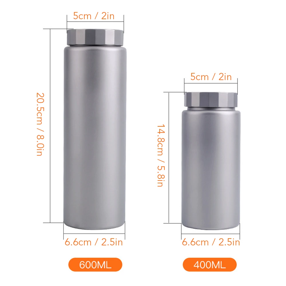 

400ML/600ML Titanium Water Bottle Wide Mouth Drinking Bottle Portable Sports Water Bottle Outdoor Camping Equipment Cycling