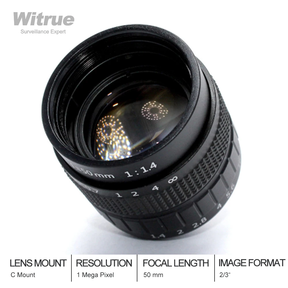 Объектив Witrue 50 мм F1.4 CC TV C-образное крепление макрокольцо для крепления Sony E Nex-5T
