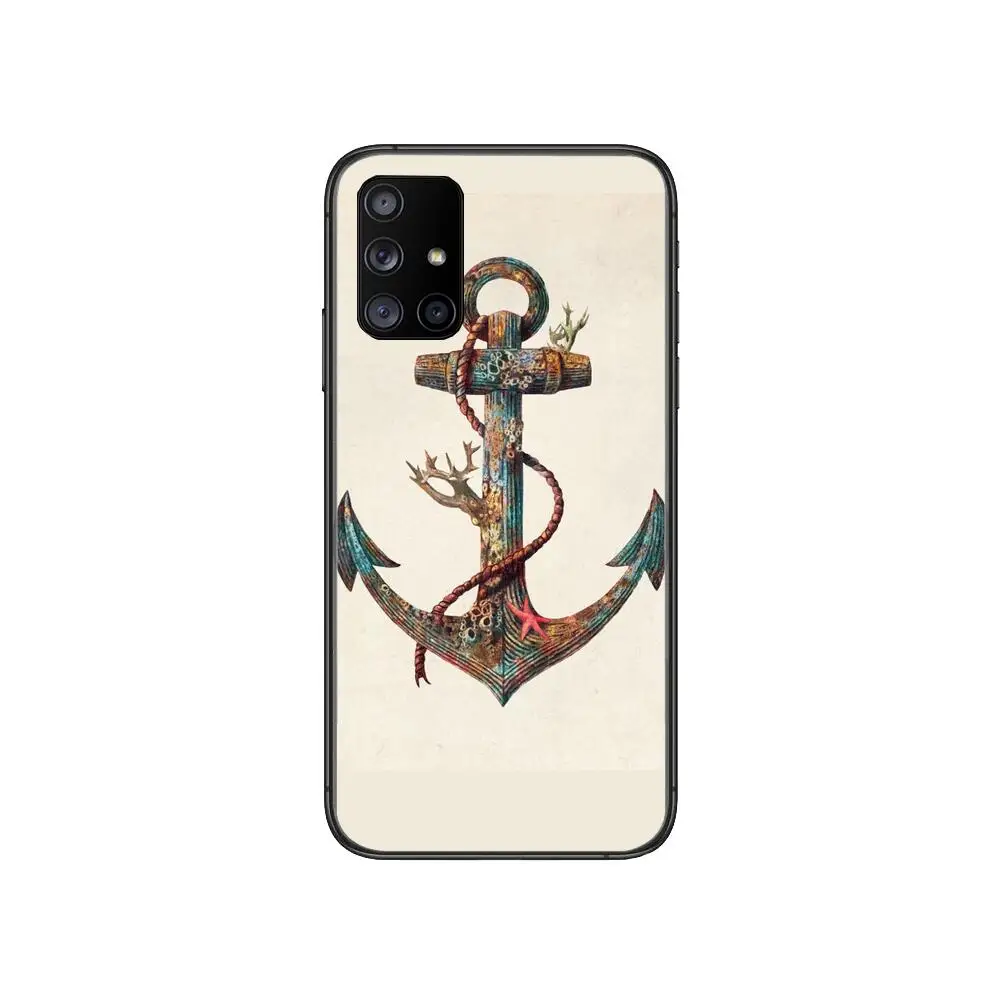 

Marine anchor ship Phone Case Hull For Samsung Galaxy A 50 51 20 71 70 40 30 10 80 E 5G S Black Shell Art Cell Cove