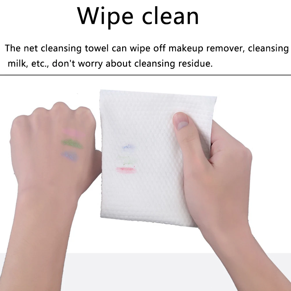 

200pcs Facial Cleaning Makeup Disposable Wipes Portable Cotton Blend Thickened Travel Home Dry Wet Water Absorbent Face Towel