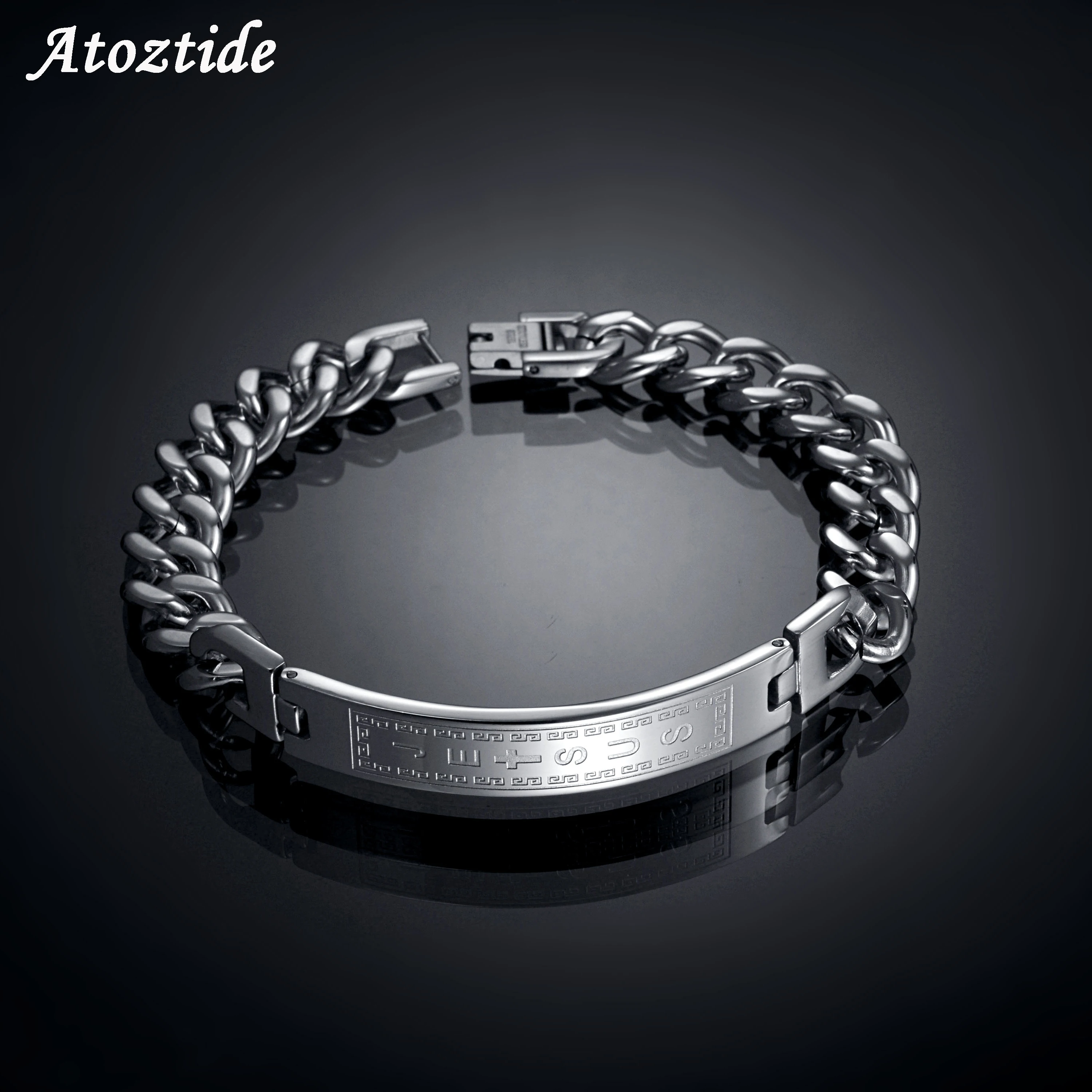 Atoztide трендовые мужские браслеты с изображением Иисуса христианского креста