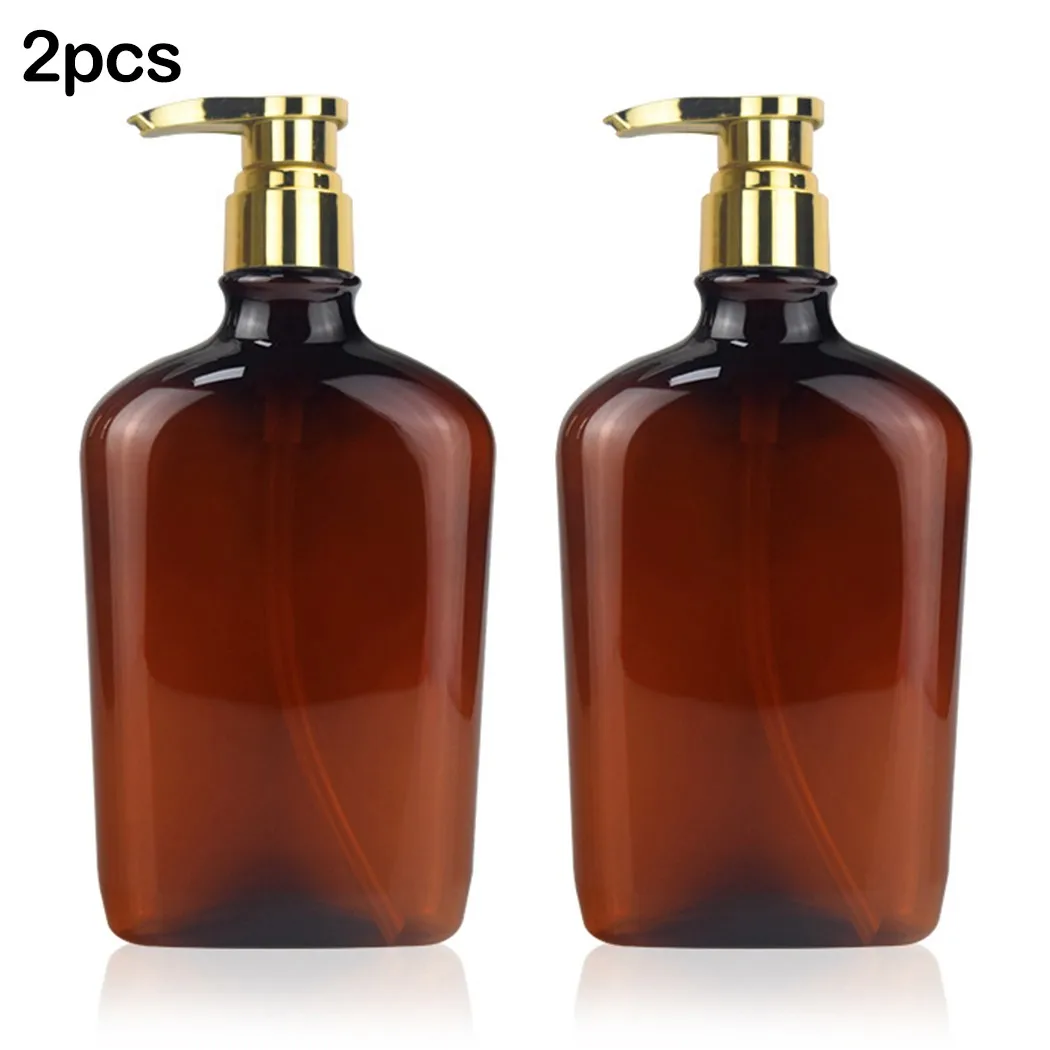 

2pcs 500ml Soap Foam Dispenser Shampoo Bottles Bathroom Shower Gel Refillable Bottles Wash Hair Conditioner Press Dispenser