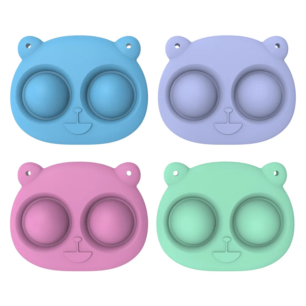 

Fidget Toys Simple Dimple Pop Bubble Sensory Toy Bear Model Decompression Keychain Anti-stress Children's Toy