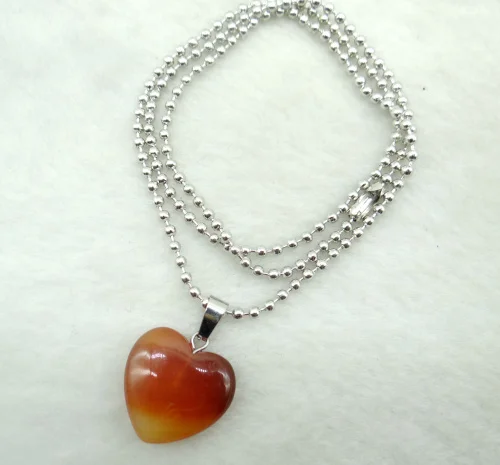 Натуральный камень бирюзовые подвески в форме Сердечко с кварцевым кристаллом