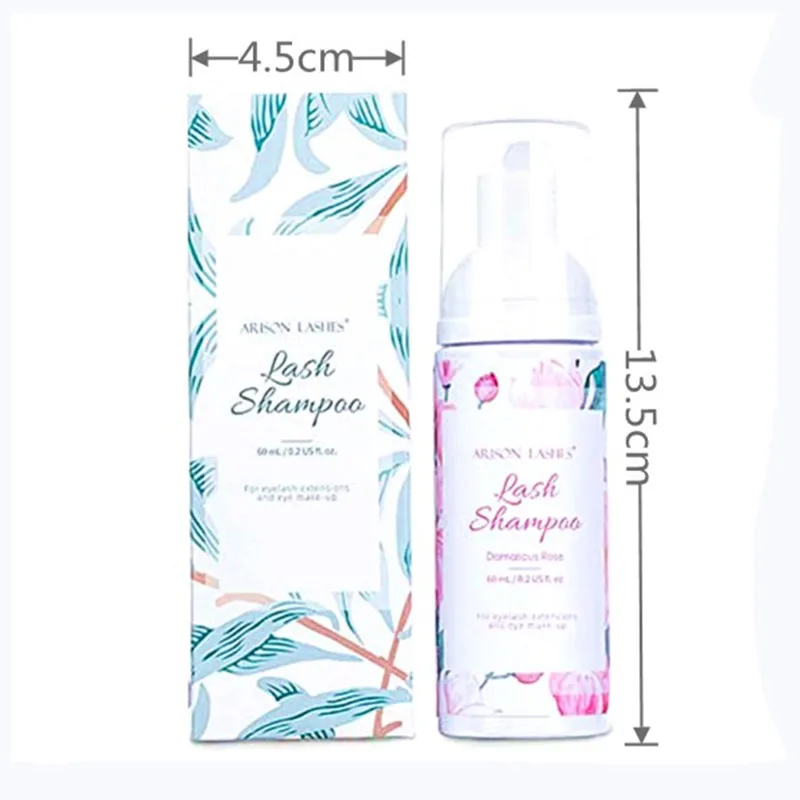 60 мл набор для чистки ресниц с кисточкой-муссом подтяжки пена очистки инструмент