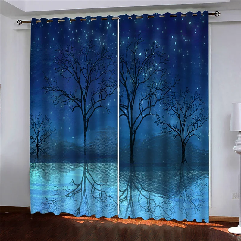 

2020 customize curtains For living room bedroom Fantasy forest 3D photo curtains Window blackout curtains