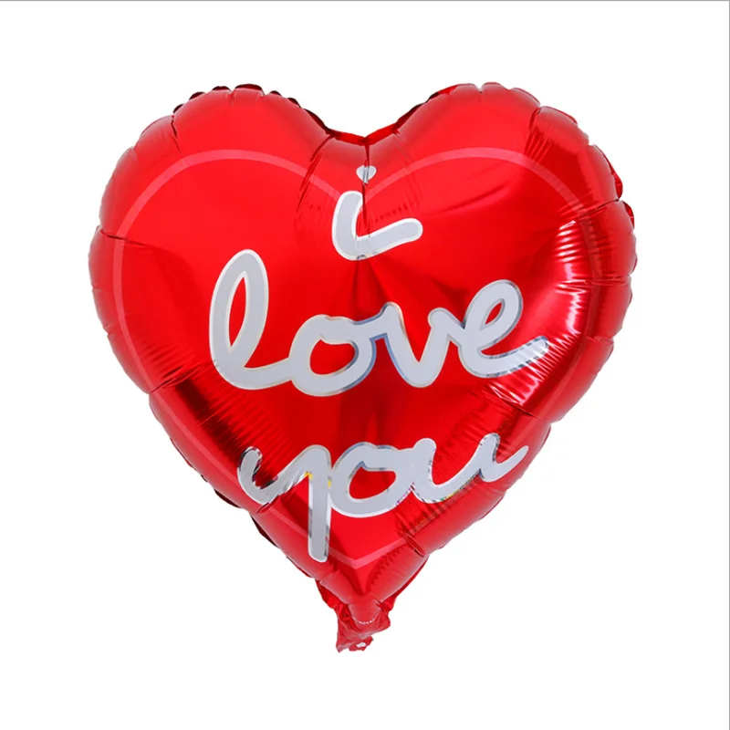 18 дюймовый шар из алюминиевой фольги в форме сердца Love I LOVE YOU|Воздушные шары и