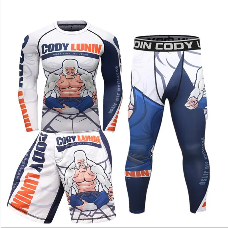 Мужские боксерские майки BJJ MMA Рашгард компрессионные футболки мужские джиу