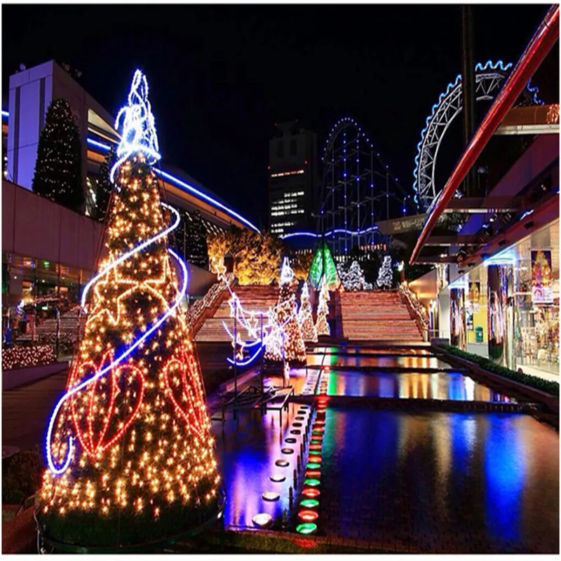 Неоновый светодиодный светильник радужные трубки водонепроницаемый 8 режимов RGB