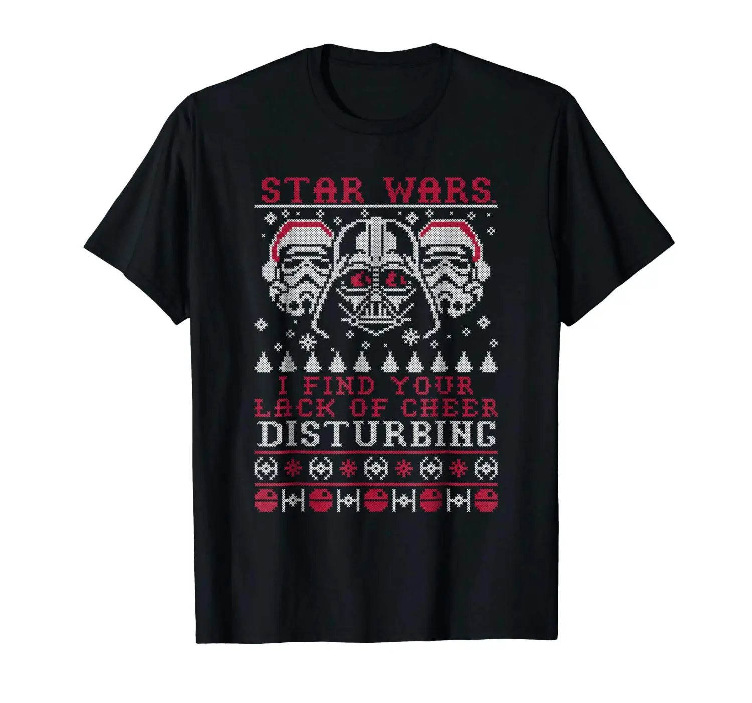 Рождественский свитер с надписью Star Wars и Lack Of Cheer Vader футболка короткими рукавами