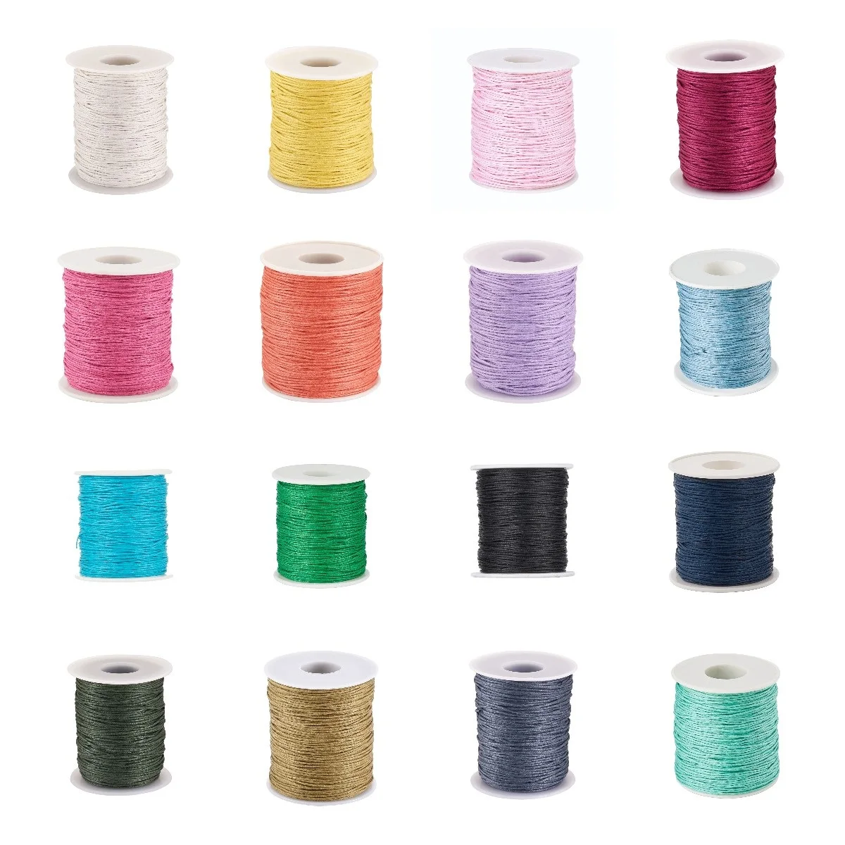 

100yards/roll 1mm Waxed Cotton Cord Thread String Strap Necklace Rope For Jewelry Making DIY Bracelet Necklace Findings