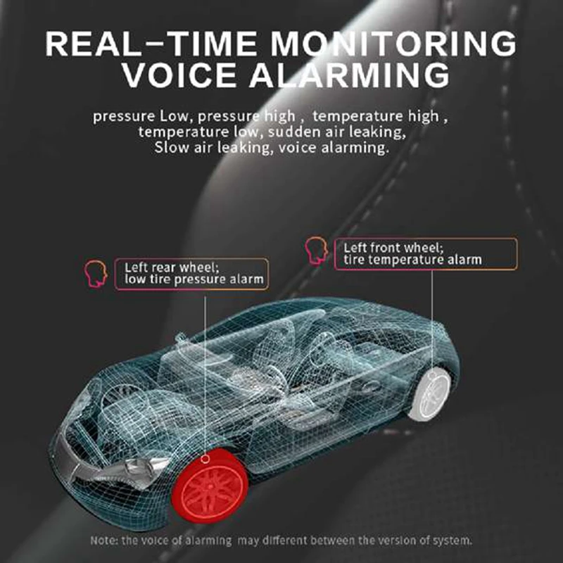 

Car Tyre Pressure Monitoring System Solar Power Digital Auto Security Alarm Systems Tyre Pressure Car Tpms Built-In