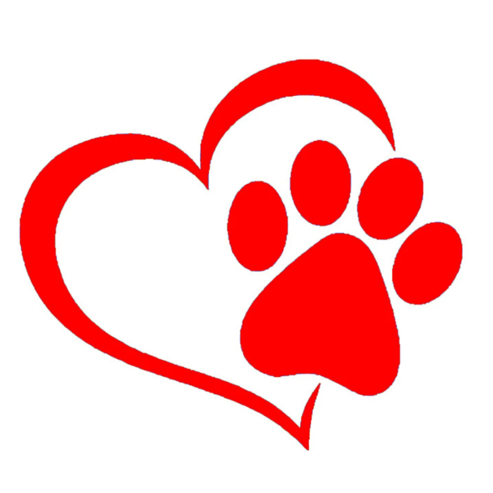 Светоотражающая наклейка на машину новинка собачья лапа персик сердце милые