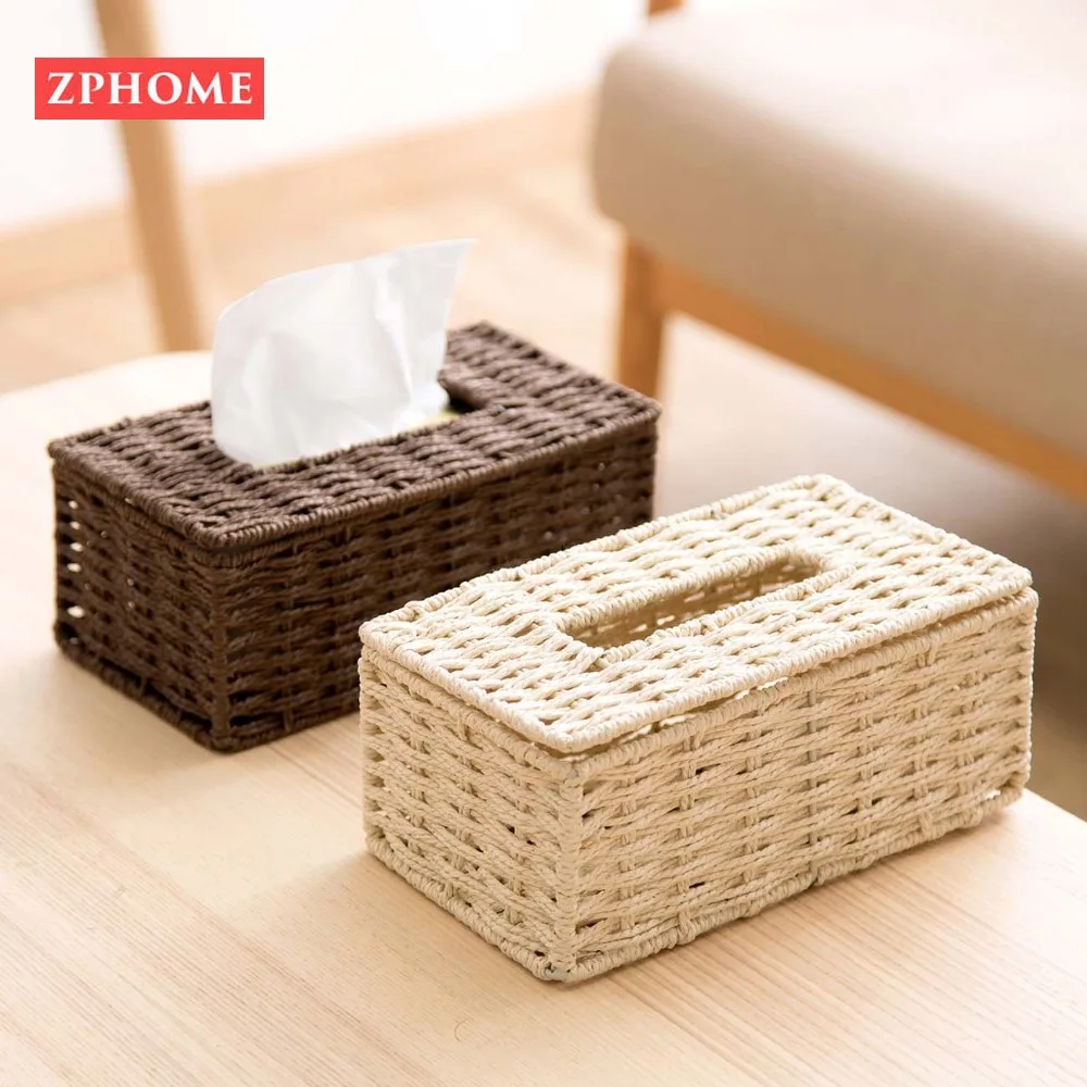 Чехол для салфеток из ротанга OTHERHOUSE винтажный футляр держатель контейнер