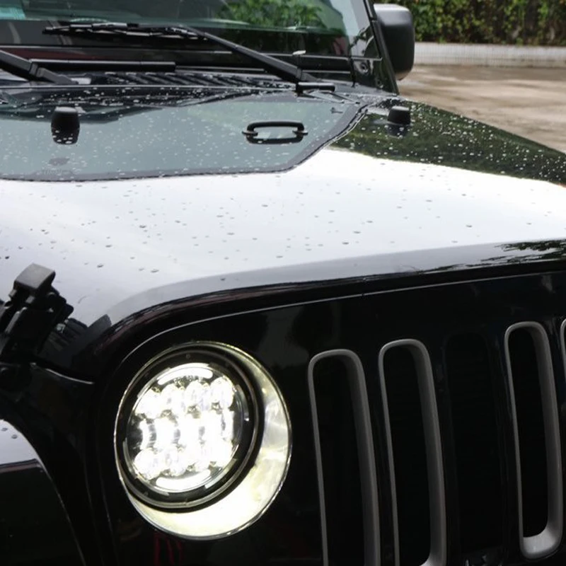 7-дюймовая круглая лампа для фар мотоцикла 80 Вт дальнего/ближнего света