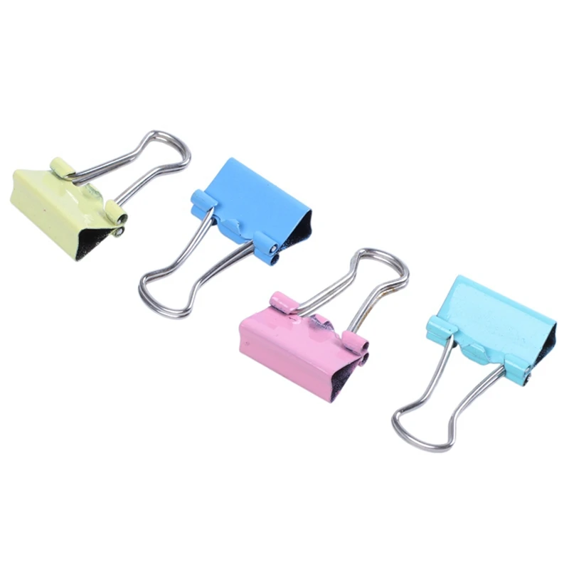 

AU42 -60 Pcs Metal Assorted Color File Paper Binder Clips